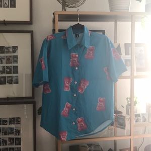 Oversized gummy bears button up shirt